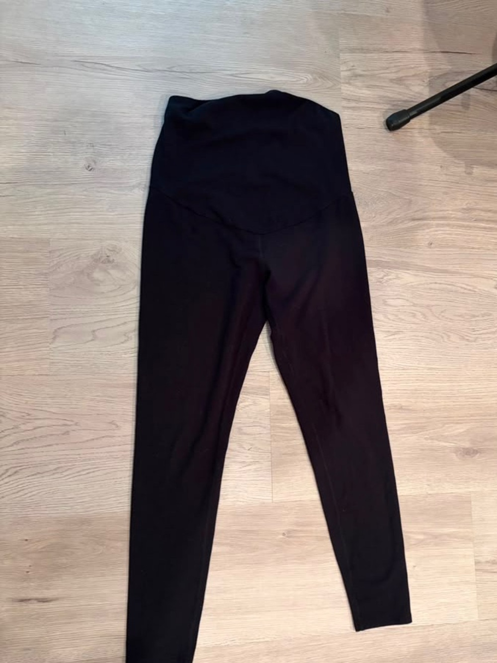 Sonoma Black Maternity Leggings with White Logo